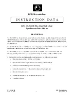 RFL Electronics DS-961DE Instruction Data preview