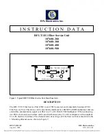 RFL Electronics T1/E1 FSU Series Instruction Data preview