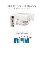 Preview for 1 page of RFM HN 291D/X User Manual