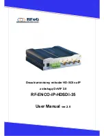 RFoG RF-ENCO-IP-HDSDI-35 User Manual preview