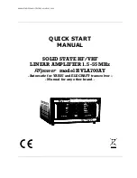 Preview for 1 page of RFpower HVLA700AY Quick Start Manual