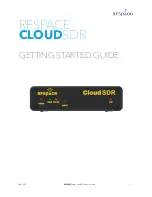 Preview for 1 page of RFspace Cloud SDR Getting Started Manual