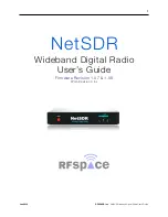 Preview for 1 page of RFspace NetSDR User Manual