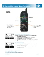 Preview for 1 page of RFT EnGenius Phone Users Quick Reference