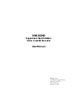 RGB Spectrum HDR 203HD User Manual preview