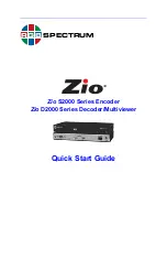 RGB Spectrum Zio S2000 Series Quick Start Manual preview