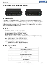 Preview for 3 page of RGBLE UT-150FHD-TR User Manual