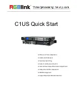 Preview for 1 page of RGBlink C1US Quick Start Manual