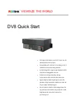 Preview for 1 page of RGBlink DV8 Quick Start Manual