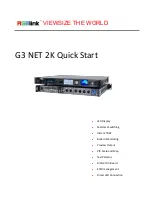 RGBlink G3 NET 2K Quick Start Manual preview