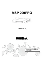 RGBlink MSP 200PRO User Manual preview