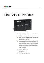 Preview for 1 page of RGBlink MSP 215 Quick Start Manual