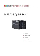 RGBlink MSP 226 Quick Start Manual preview