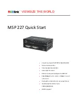 RGBlink MSP 227 Quick Start Manual preview