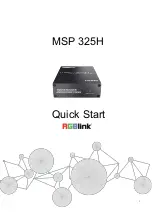 RGBlink MSP 325H Quick Start Manual preview