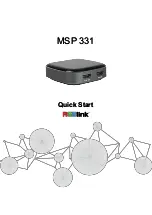 Preview for 1 page of RGBlink MSP 331 Quick Start Manual