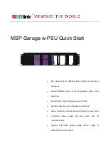 Preview for 1 page of RGBlink MSP Garage w-PSU Quick Start Manual