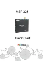 Preview for 1 page of RGBlink MSP326 Quick Start Manual