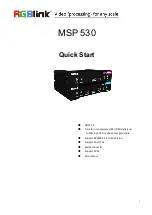 Preview for 1 page of RGBlink MSP530 Quick Start Manual