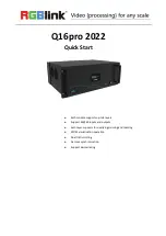 Preview for 1 page of RGBlink Q16pro2022 Quick Start Manual