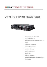 Preview for 1 page of RGBlink VENUS X1PRO Quick Start Manual