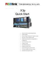 Preview for 1 page of RGBlink X3p Quick Start Manual