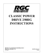 Preview for 1 page of RGC Classic Power Drive 250HG Instructions Manual