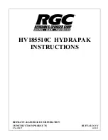 Предварительный просмотр 1 страницы RGC HYDRAPAK HV185510C Instructions Manual