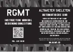 Preview for 9 page of RGMT ALTIMETER SKELETON Instruction Manual