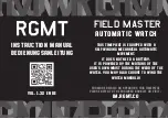 RGMT FIELD MASTER Instruction Manual предпросмотр