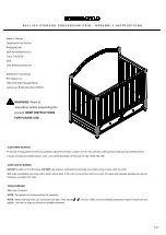 RH Baby&child BELLINA STORAGE CONVERSION CRIB Assembly Instructions Manual preview