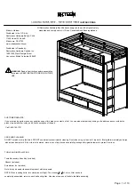 RH Teen BABY AVALON BUNK BED TWIN OVER TWIN STORAGE Instructions Manual preview