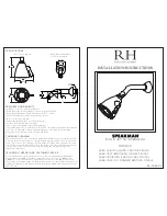 Preview for 1 page of RH SPEAKMAN ICON 8 JET Installation Instructions