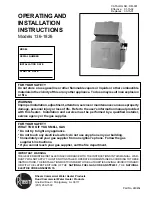 Preview for 1 page of Rheem 136-1826 Operating And Installation Manual