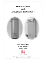 Preview for 1 page of Rheem 260 Litre Installation  & Owners Manual