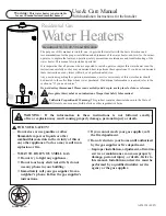 Preview for 1 page of Rheem 30 Gallon Use & Care Manual