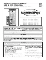 Rheem AdvantagePlus HE119-130LP Use & Care Manual preview