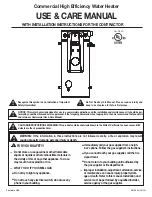 Rheem GHE 125-500A Use & Care Manual preview