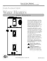 Preview for 1 page of Rheem HB Duct Ready Series Use & Care Manual