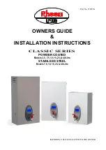 Rheem Lazer Classic Series Owner'S Manual & Installation Instructions preview