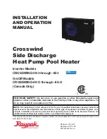 Предварительный просмотр 1 страницы Rheem Raypak CROSSWIND-30-I Installation And Operation Manual