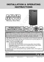 Preview for 1 page of Rheem RAYPAK MVB 1104 Installation & Operating Instructions Manual