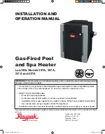 Preview for 1 page of Rheem Raypak R207A Installation And Operation Manual