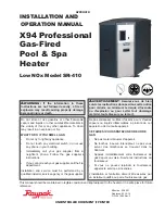 Rheem Raypak X94 SR-410 Installation And Operation Manual preview