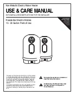 Rheem Residential Electric Models Use & Care Manual preview