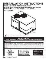 Rheem RHPD Series Installation Instructions Manual preview