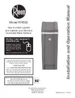 Предварительный просмотр 1 страницы Rheem RHS 32 Installation And Operation Manual