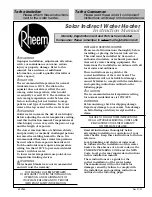 Rheem RSID120 Instruction Manual preview