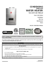 Preview for 1 page of Rheem RTGH-RH10DV Use And Care Manual