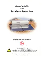 Предварительный просмотр 1 страницы Rheem Solar Hiline Water Heater Owner'S Manual And Installation Instructions